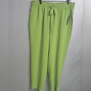 NWT Soho Apparel Lime Green Crinkle Pants   Size 1X